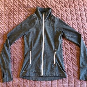 Nike Dri Fit Gray with Pink Zipper Women's Activewear Jacket XS